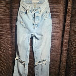 PacSun Light Wash Ripped Boyfriend Jeans